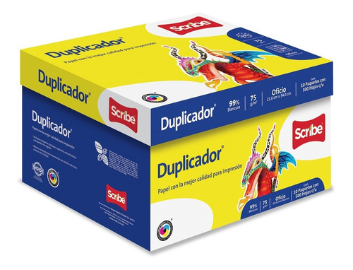 Caja 10 Resmas Papel De Impresión Duplicador Scribe Oficio