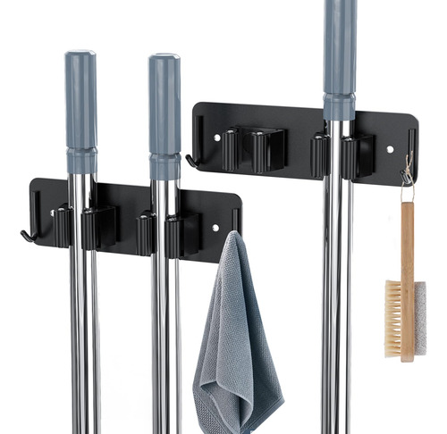 Soporte Para Escoba Montado Pared Organizador Trapeador Apto