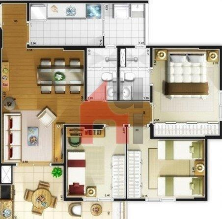 Imagem 4 de 11 de Apartamento À Venda, 74 M² Por R$ 530.000,00 - Vila Das Mercês - São Paulo/sp - Ap1605