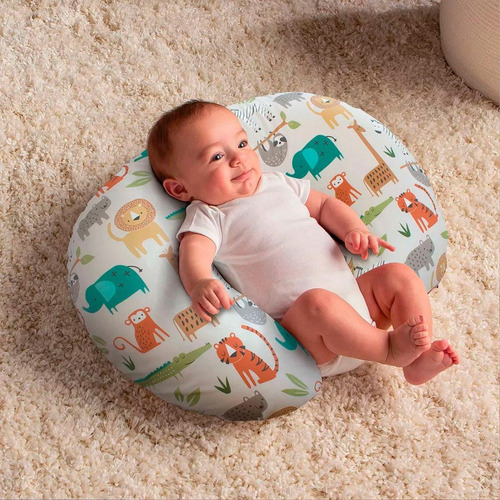 Imagen 3 de 6 de Boppy Cojin De Lactancia Neutral Jungle