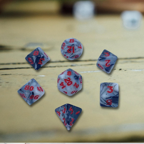Juego De Dados De Acrílico De 7 Piezas, Dados Multicolores