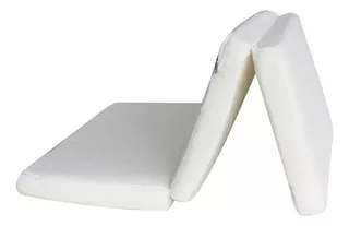 Colchón Cuna De Viaje Bebe Memory Foam Plegable Color Blanco