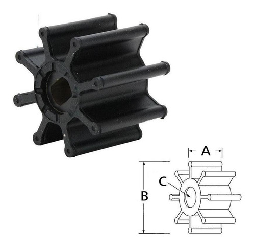 Rotor Bomba Agua Mercruiser 4.3 Mpi Pata Bravo