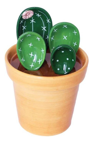 Set De Cucharas Medidoras Creativas Forma De Cactus