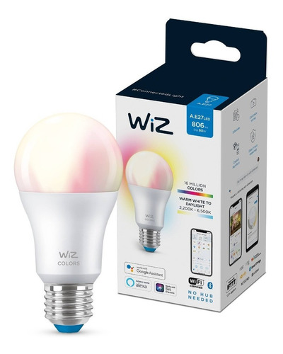 Imagen 1 de 1 de Lampara Led Color Wiz 8w E27 Wifi Rgbw