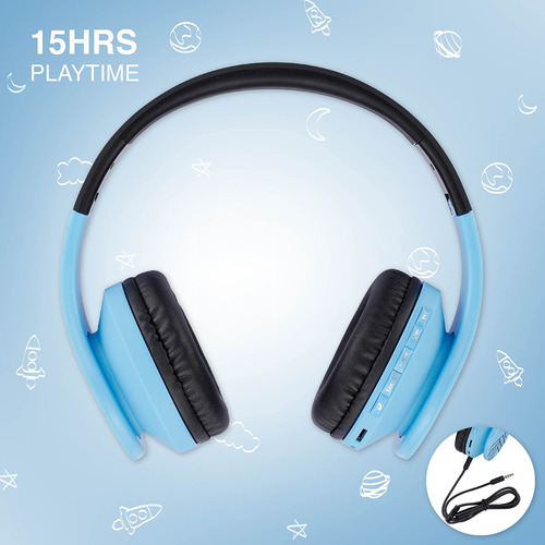 Auriculares Bluetooth Powerlocus Para Niños Con Micrófono 85