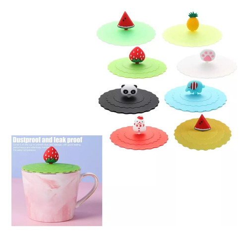 8pcs Tampas De Copo De Silicone Reutilizáveis Capa New