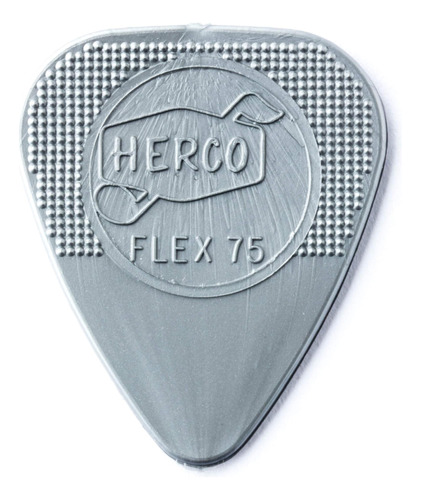 Jim Dunlop He211 Flex 75 Púas Planas De Nailon, Plateadas, P