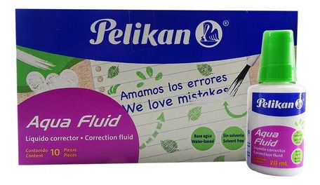Corrector Liquido Pelikan Caja Con 10 Pzs De 20ml C/u