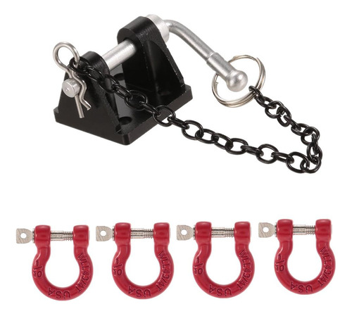 1:10 Rc Metal Tow Shackle Trailer Hook Set Para Scx10 -4 D90