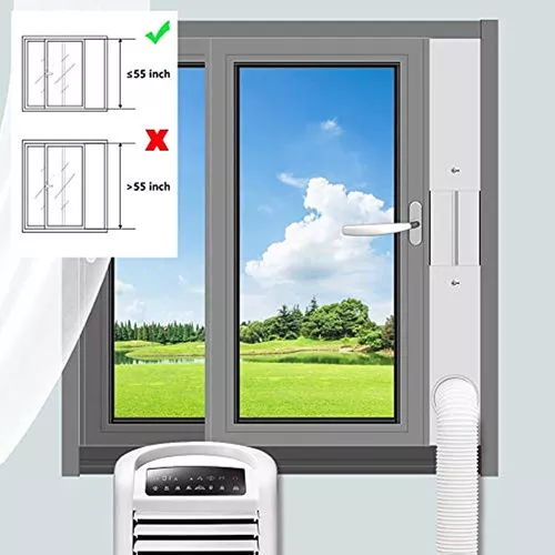 Kit de ventana de aire acondicionado portátil con manguera, sello de  ventana ajustable con manguera de 5.9 pulgadas de diámetro y 59 pulgadas de