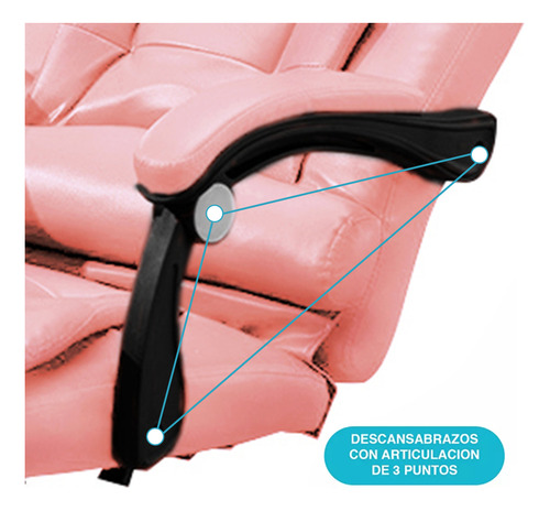Silla De Oficina Ergonómica Giratoria 360° Con Reposapiés