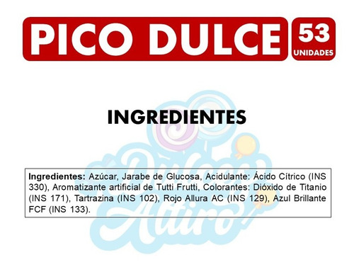 Chupetin Pico Dulce X 48u.