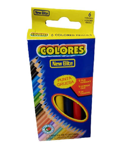 10 Cajitas Lápices De Colores 6 Piezas / Runn