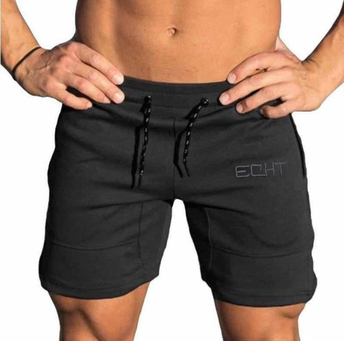 Gym Short Deportivo Casual Hombre Corte Slim Fit De Moda