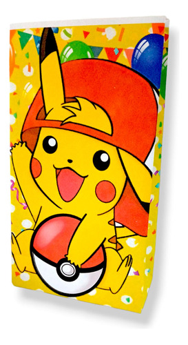 40 Bolsitas Para Sorpresitas Pokemon Y Cartel Feliz Cumple