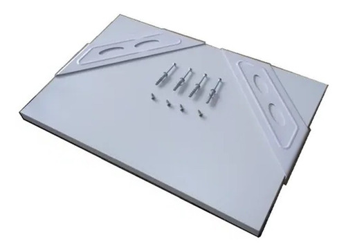 Imagen 2 de 7 de Soporte Estante Microondas 52x36 Blanco Mensula Soporta 90k