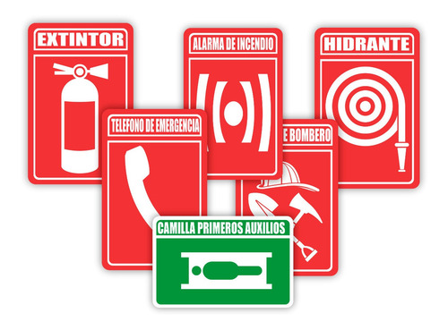 Señales De Seguridad Kit 014 Complementos Protección Civil