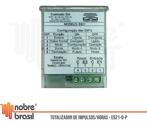Totalizador De Impulsos/horas Coel E520/55