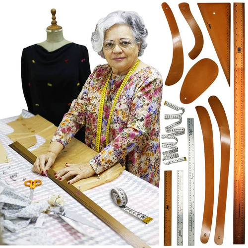 Imagen 2 de 4 de Kit Reglas Costura Corte Curva Moda Regla Coser