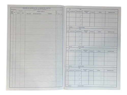 Cuaderno Libro De Clases Asignatura Electiva Rhein 355.518