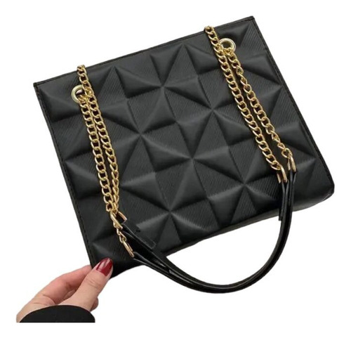 Elegante Bolso De Hombro Para Mujer Con Correa De Cadena