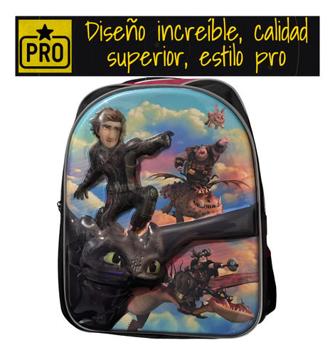 Mochila Cómo Entrenar A Tu Dragón Chimuelo Y Hipo Primaria
