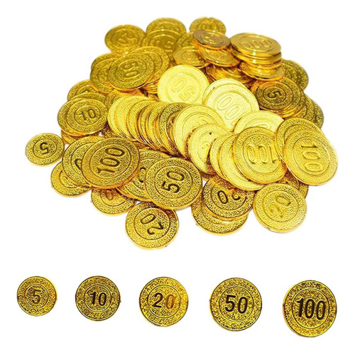 2 Monedas De Tesoro Pirata Oro 2.5-3.7cm Oro 2.5-3.7cm