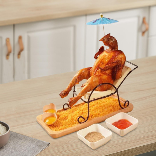 Soporte Para Pollo, Estante Para Pavo, Rejilla Con Bandeja
