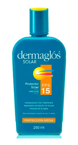 Protector Solar Dermaglos Fps 15 Emulsion Uvb Uva 250 Ml