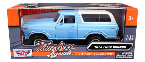 Ford Bronco 1978 1:24 Motor Max A4690 Milouhobbies