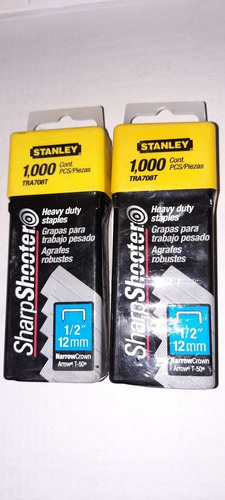 Imagen 2 de 3 de Grapas Para Engarpadora Stanley Tra708t 12mm