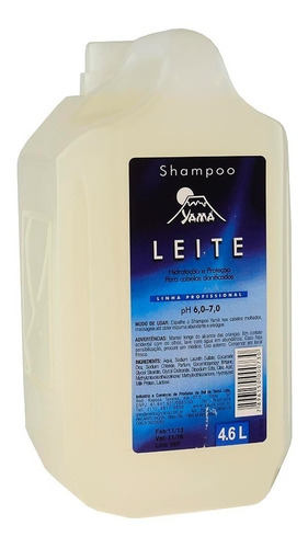 Shampoo Profissional De Leite Galão 4,6l Yamá