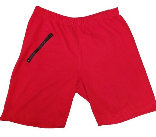 Short Bermuda Pantalon Corto Rojo Mujer Bolsillo C/cierre