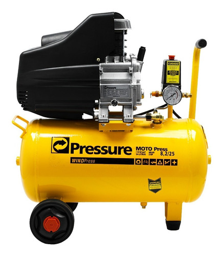 Imagem 1 de 1 de Compressor De Ar Pressure Moto Press 24 Litros 8,2 Pés 2 Hp