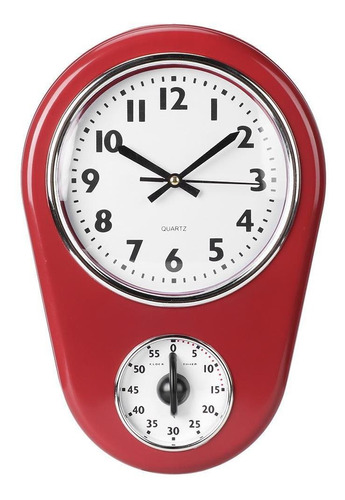 Imagen 1 de 9 de Reloj De Pared, Rojo Colgante Reloj, Para Cocina Para Sala D