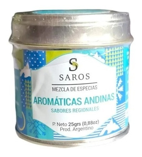 Aromáticas Andinas Sabores Regionales Lata X 25 Gr. - Saros