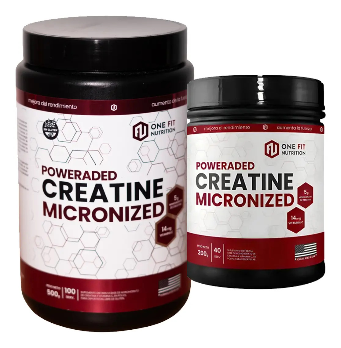 Creatina One Fit Micronizada 500 g + 200 g Sin Sabor