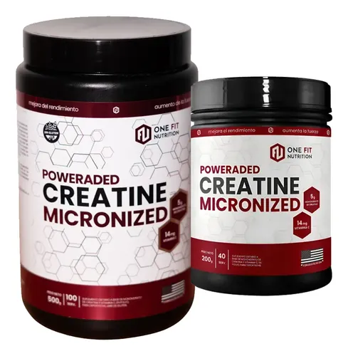 Combo Creatina Monohidrato Micronizada One Fit 500g + 200g Sin Sabor