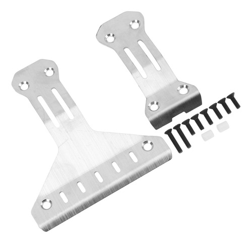 Cuerpo Delantero Y Trasero Plateado Rc Chassis Armor De Acer