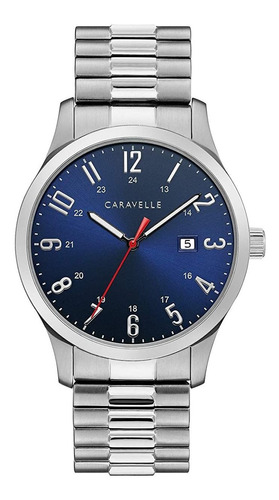 Caravelle Traditional Quartz Mens Watch, Stainless S
