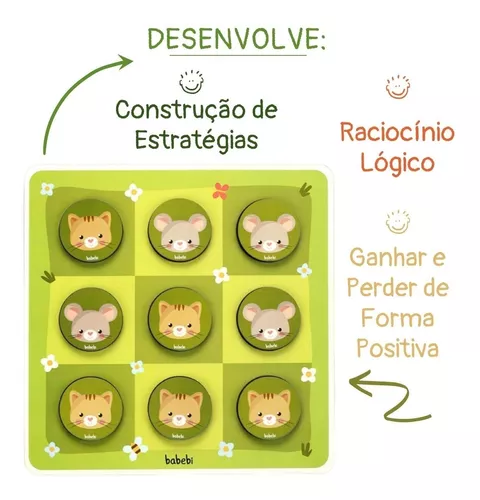 Jogo da Velha Entre Gato e Rato - Babebi