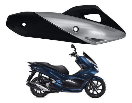 Protetor Proteção Escapamento Pcx 150 2019 A 2022 Plasmoto