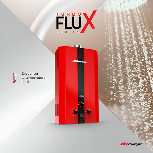 Boiler Mirage Flux Mbf16nb Gas Lp 16 Litros Por Minuto Rojo Rojo Glp