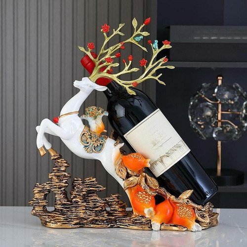 Elk Statua Prosperidad Escultura Botella De Vino Botella De