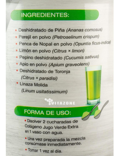 Imagen 3 de 6 de Jugo Verde Extra En Polvo 1.1 Kg Sanabi Fibra