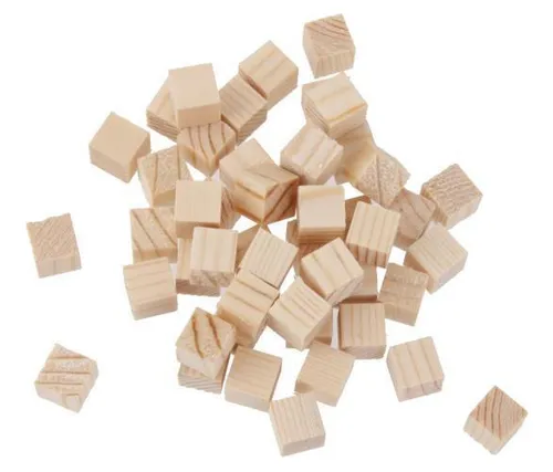 50 Dados De Madera De 20 Mm – Cubos Para Manualidades, Juegos De Poker Y Decoración Con Pegatinas Y Bolsa