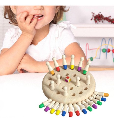 Memory Board Game Wood Memory Match Sticks Para 16cmx16cm