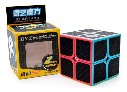 Cubo Rubik 2x2 Carbono Qiyi Cobra Velocidad Stickerless