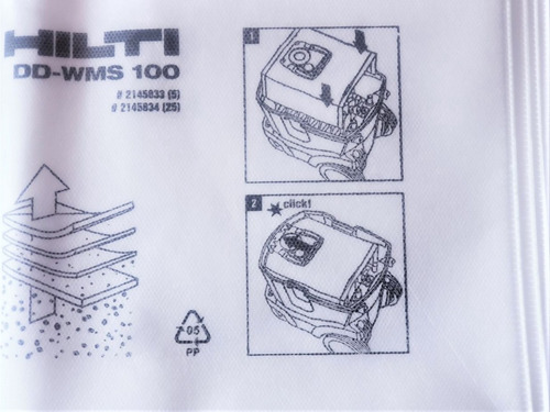 Filtro Hilti Dd-wms 100 Mp5 Grande #2145833 / 5 Pzs